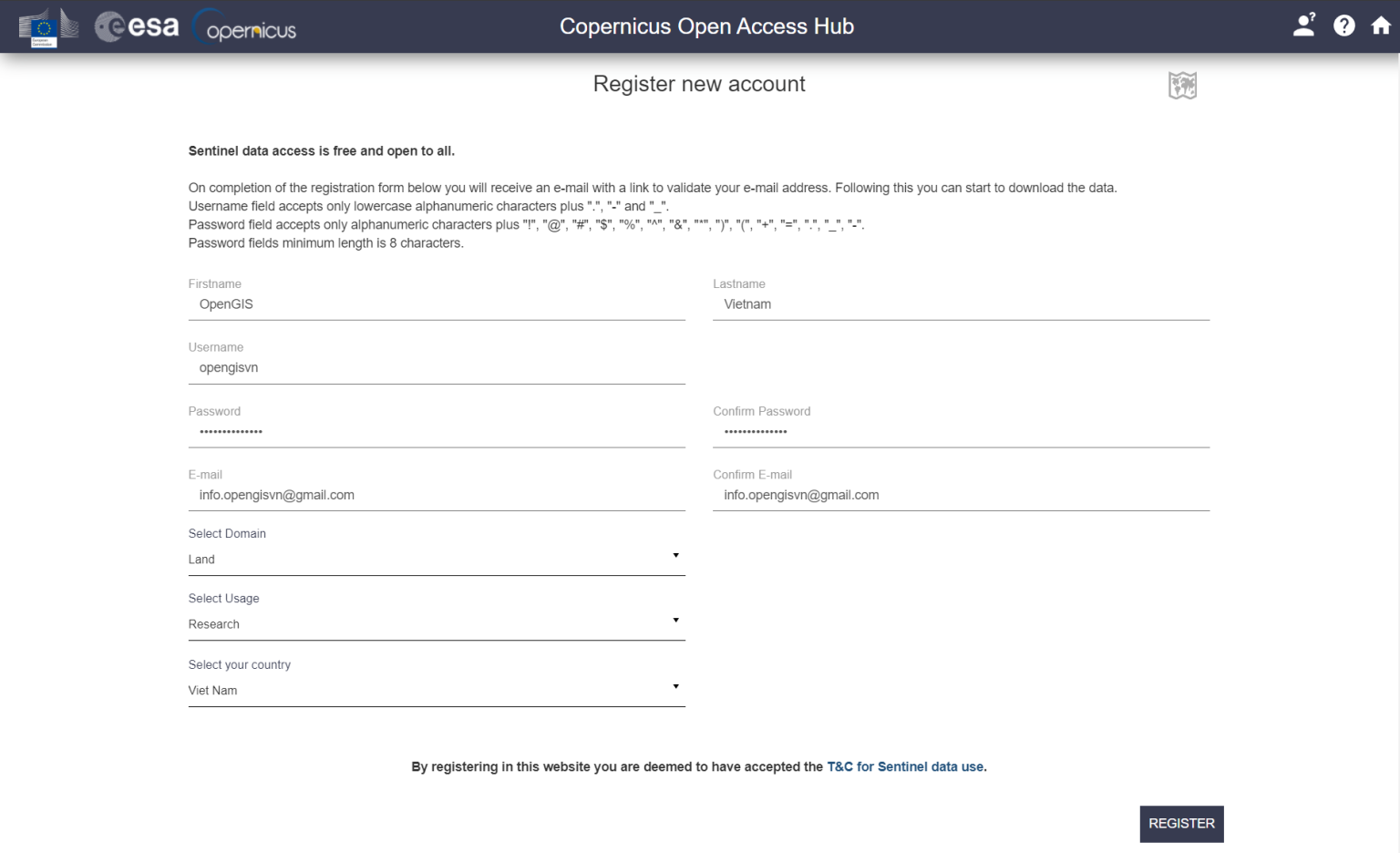 Hướng dẫn tải ảnh viễn thám miễn phí Phần 2 Copernicus Open Access